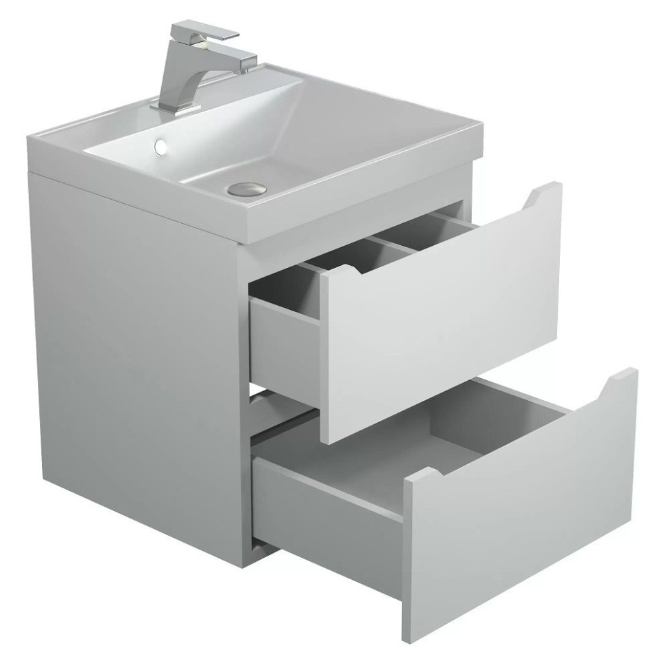 Тумба под раковину для ванной Uperwood Tanos 50 см, подвесная, белая матовая