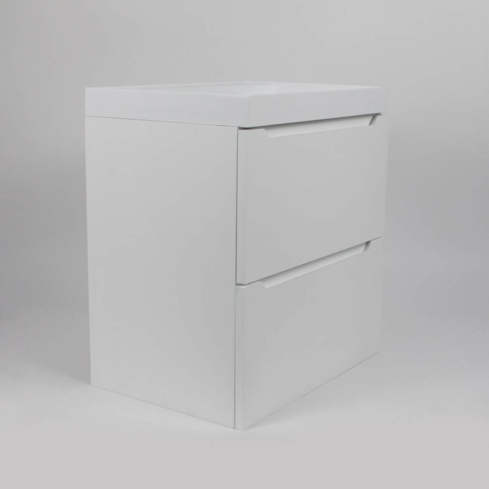 Тумба под раковину для ванной Uperwood Tanos 50 см, подвесная, белая матовая