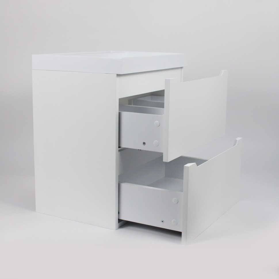 Тумба под раковину для ванной Uperwood Tanos 50 см, подвесная, белая матовая