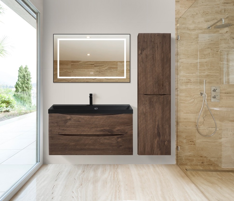 Зеркало BelBagno SPC-KRAFT-985-685-TCH-WARM-NERO
