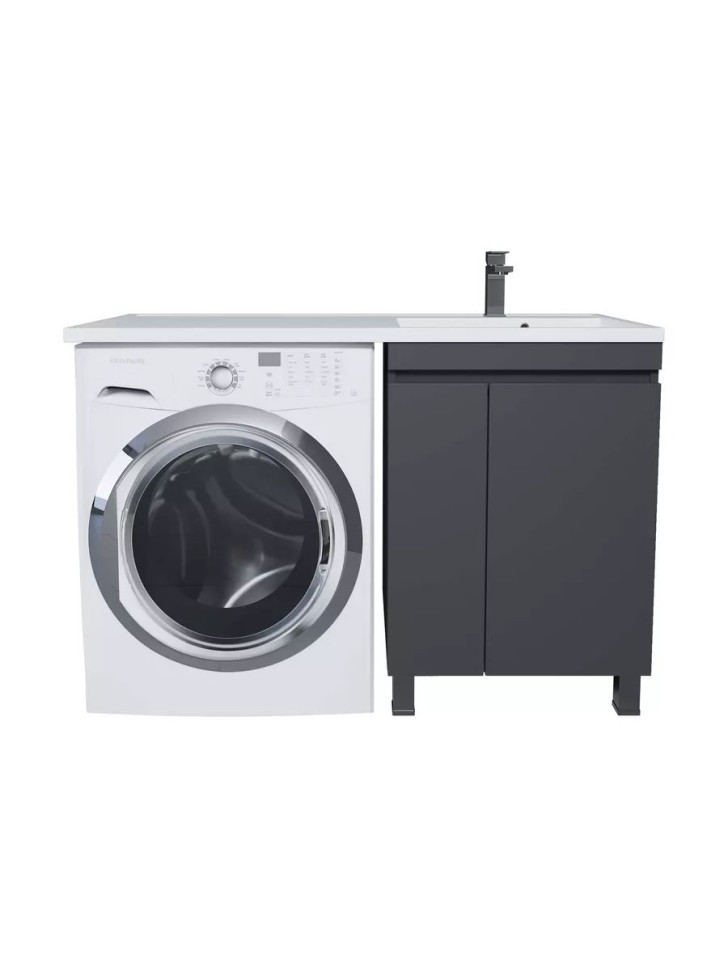 Тумба под стиральную машину напольная Uperwood Magenta 45х50х76,5 см, черная, с дверцами