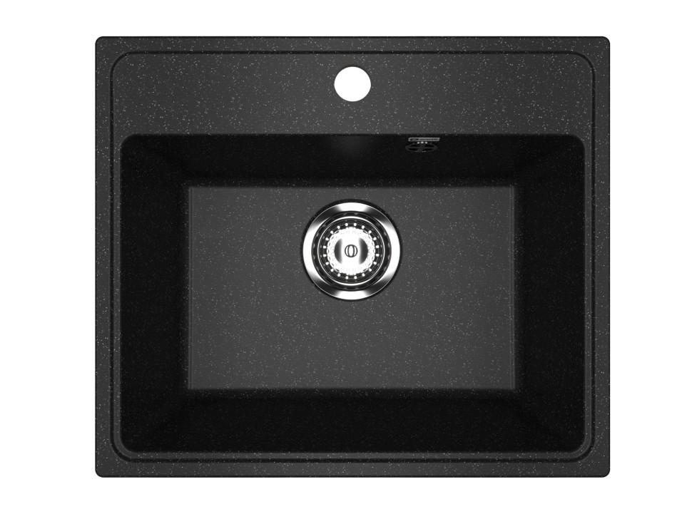 Кухонная мойка из искусственного камня Uperwood ECON UPD-408-004, прямоугольная, черная матовая