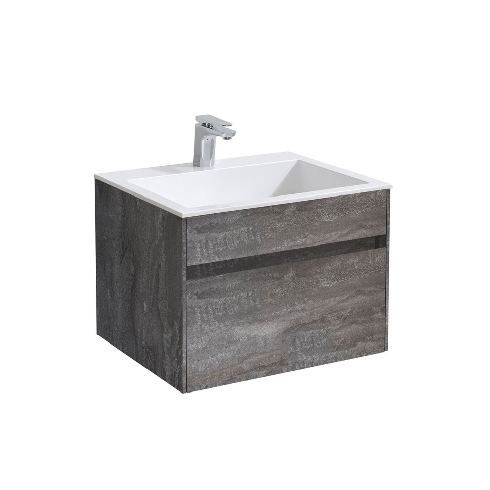 База под раковину Chiara 600 подвесная, 1 выкатной ящик soft-close, G.Stone