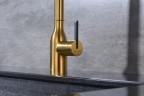 Смеситель для кухни Universal, брашированное золото, Un213880-BG, Paulmark