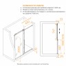 Душевая дверь RGW SV-015Gb (Прозрачное, 1400мм)  
