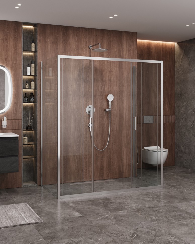 Душевой уголок CEZARES MOLVENO-AH-2/2-180/100-C-Cr-IV