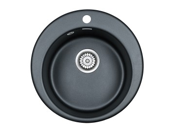 Мойка GELEGEN 50, IT-GRANIT, PM404800-BLM, черный металлик, D475 мм, Paulmark