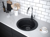 Мойка GELEGEN 50, IT-GRANIT, PM404800-BLM, черный металлик, D475 мм, Paulmark