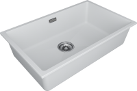 Мойка LUMI 74UNI, IT-GRANIT, LU74-WH, белый, 740х460, Paulmark