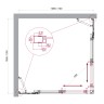 Душевой уголок BelBagno LUCE-A-22-90+20-C-Cr