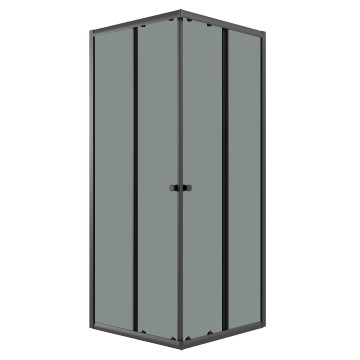 Душевое ограждение Niagara Eco NG-1010-14QT (100х100х190) квадрат,раздвижное,черный,стекло тонированное,1 место