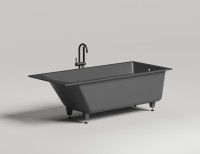 Ванна встраиваемая CASCATA 180x80 S-Sense Матовое
