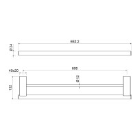 Полотенцедержатель двойной Timo Luiro 18556/17 золото матовое