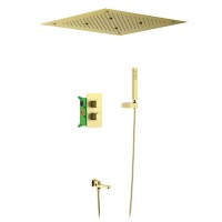 Душевая система встроенная с термостатом Timo Petruma SX-5019/17SM золото матовое