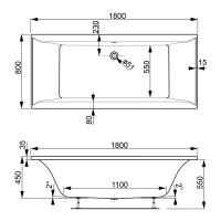 Акриловая ванна VAGNERPLAST VERONELA 180x80