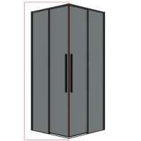 1/2 душевого ограждения Grossman Galaxy 1/2.K33.01.10.21.10 (100х195) черный матовый,стекло тонированное, 1 место