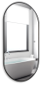 AQM9109B 550x1050 Зеркало с подсветкой и подогревом, универсальный монтаж