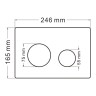 Комплект подвесной унитаз ABBER Rechteck AC1201MB черный матовый с инсталляцией AC0105 и кнопкой AC0121MMG золото матовое