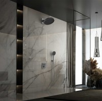 Душевой комплект Inspire VSFW-3I21MT3GM встраиваемый, термостат, двухрежимный, вороненая сталь