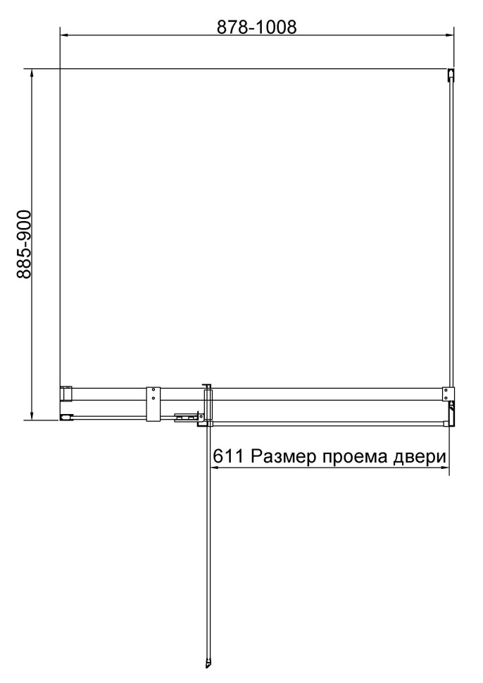 Душевой уголок Экстенза (Extenza) VSR-4EX901090CLG, 900/1000*900, брашированное золото, стекло прозрачное