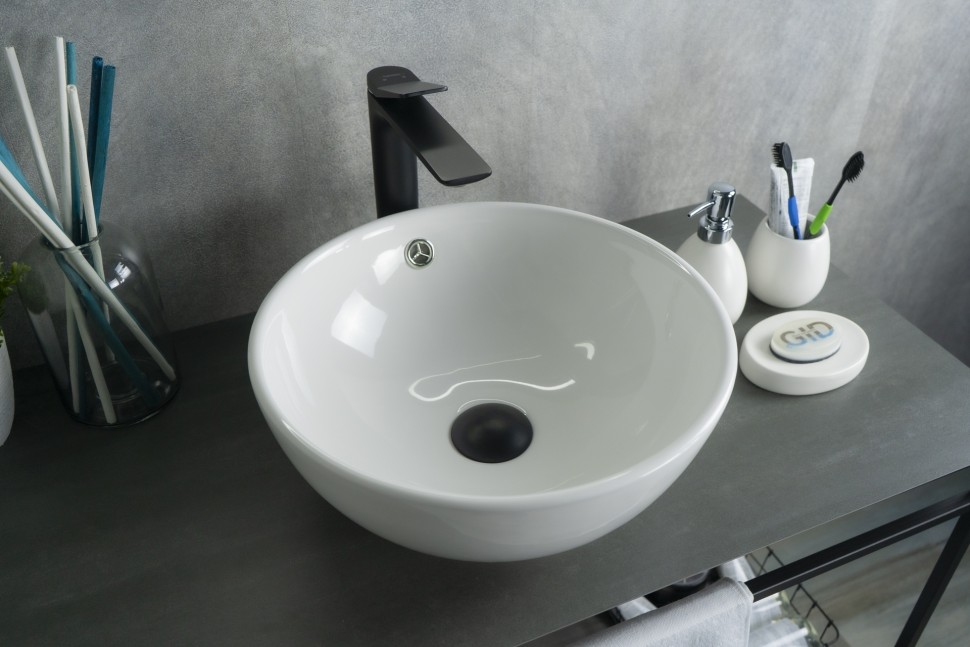 Раковина Gid N9002 51102 накладная белая 38.5x38.5x15