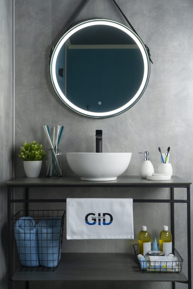 Раковина Gid N9002 51102 накладная белая 38.5x38.5x15