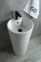 Раковина Gid Nb131 81112 накладная белая 40x40x84