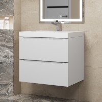 Тумба под раковину для ванной Uperwood Tanos 60 см, подвесная, белая матовая