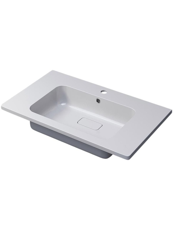 Раковина для ванной 80 см, Uperwood Fate, с декоративной накладкой для слива