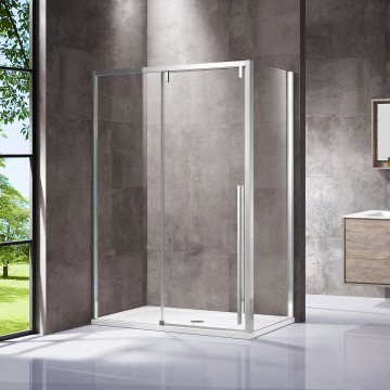 Душевой уголок Лугано (Lugano) VSR-1L8015CL-1, 1500*800, хром, стекло прозрачное