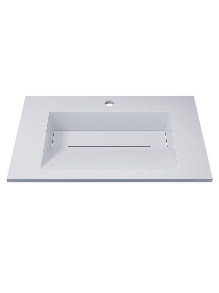 Раковина для ванной полувстраиваемая Uperwood Next Premium 70 см, прямоугольная, белая