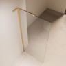 Душевая перегородка Волк-Ин (Walk-In) VLSW-1H900CLG, 900*2000, брашированное золото, стекло прозрачное