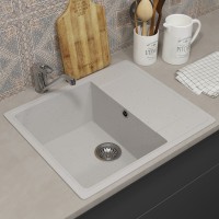 Кухонная мойка из искусственного камня Uperwood ECON UPD-201-001, прямоугольная, белая матовая