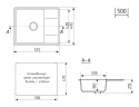 Кухонная мойка из искусственного камня Uperwood ECON UPD-201-001, прямоугольная, белая матовая