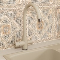 Смеситель для кухни Uperwood UPD-003-08 вороненая сталь/лен