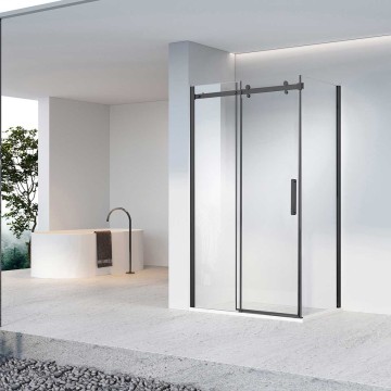 Душевой уголок Комо-Н (Como-N) VSR-4CN8012CLB, 1200*800, черный, стекло прозрачное