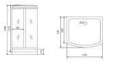 Timo Lux TL-1501 душевая кабина 110*95*230, турецкая баня хамам