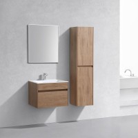 База под раковину Chiara 600 подвесная, 1 выкатной ящик soft-close, N.Oak