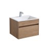 База под раковину Chiara 600 подвесная, 1 выкатной ящик soft-close, N.Oak