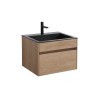 База под раковину Chiara 600 подвесная, 1 выкатной ящик soft-close, N.Oak