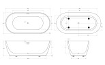 Акриловая ванна BELBAGNO BB413-1700-800