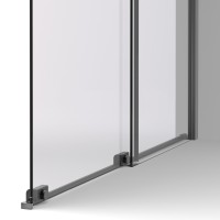 Душевая перегородка Walk-In VSW-1WSL120GSGM, 1200*2000, вороненая сталь, стекло янтарь