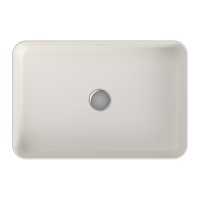 Раковина BERGES Ego SL накладная, 55x38 см, матовый белый, без отверстия под смеситель