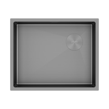 Мойка нерж. сталь NEXT-SKEW 54 UNI, PM885444-MG, матовый серый, 540х440мм, Paulmark 1,2мм