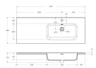 Керамическая раковина, чаша справа BelBagno BB1200ETL-R
