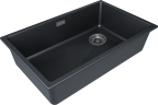 Мойка LUMI 74UNI-SKEW, IT-GRANIT, LU74SK-AN, антрацит, 740х440, Paulmark