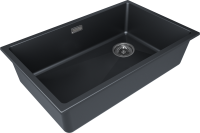Мойка LUMI 74UNI-SKEW, IT-GRANIT, LU74SK-AN, антрацит, 740х440, Paulmark