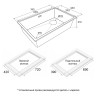 Мойка LUMI 74UNI-SKEW, IT-GRANIT, LU74SK-AN, антрацит, 740х440, Paulmark