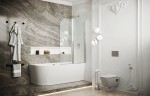 Шторка для ванны Ambassador Bath Screens 16041119 (100х140) хром,стекло прозрачное,распашная-складная,1 место