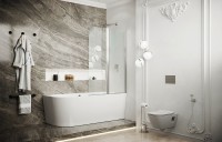 Шторка для ванны Ambassador Bath Screens 16041119 (100х140) хром,стекло прозрачное,распашная-складная,1 место